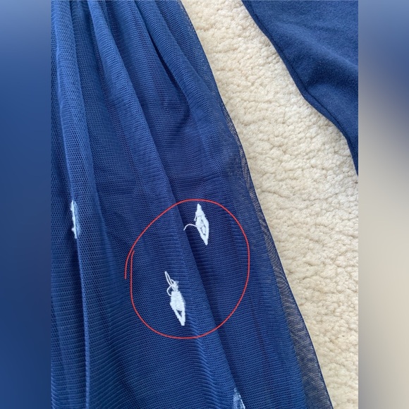 Hanna Andersson Size 130, 8 Disney Frozen Elsa Tulle Embroidered Snowflake Dress - Picture 8 of 9